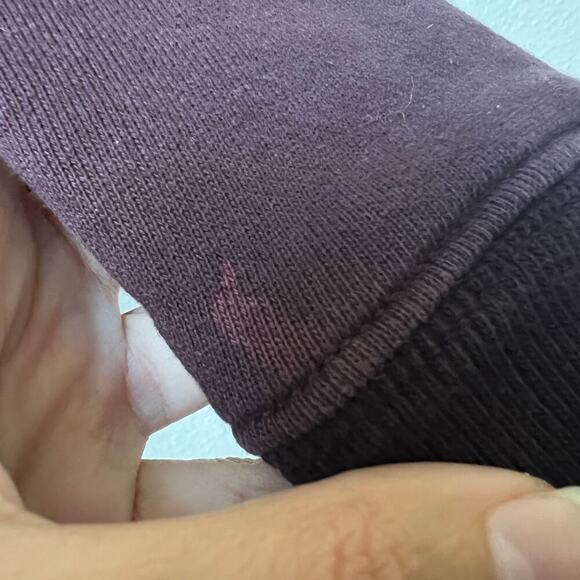 Agolde Burgundy Turtleneck Sweatshirt Size Medium - Picture 4 of 7